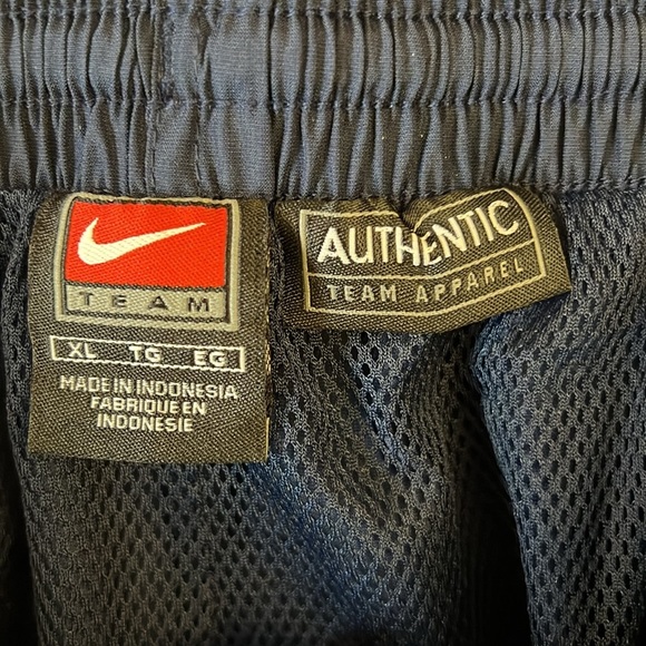 VTG Y2K Nike Syracuse University Track Pant Embroidered Zip  Ankle Lined Blue XL - Picture 2 of 11
